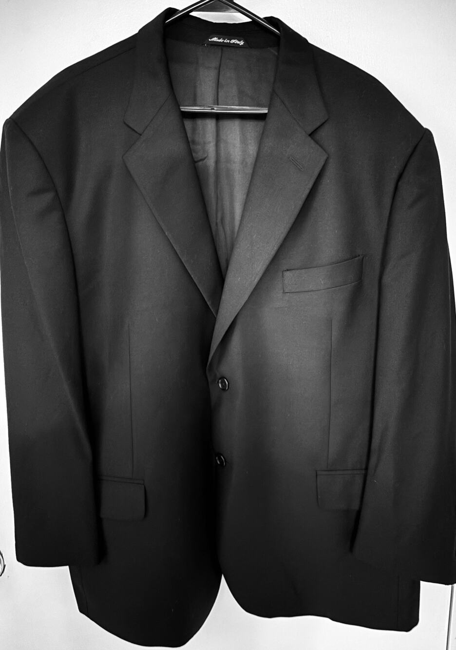 Wool Blazer Zanieri Men’s Super 110s Made in Italy Black Fits Like XL READ